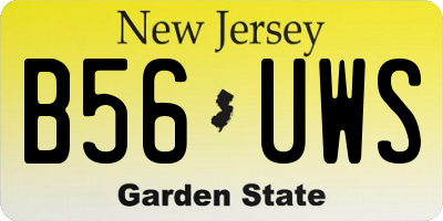 NJ license plate B56UWS
