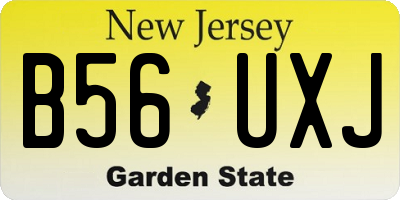 NJ license plate B56UXJ