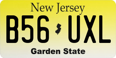NJ license plate B56UXL