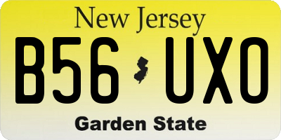 NJ license plate B56UXO