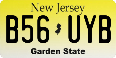 NJ license plate B56UYB
