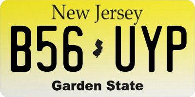 NJ license plate B56UYP