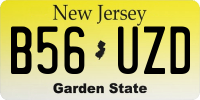 NJ license plate B56UZD