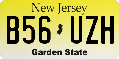 NJ license plate B56UZH