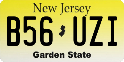 NJ license plate B56UZI