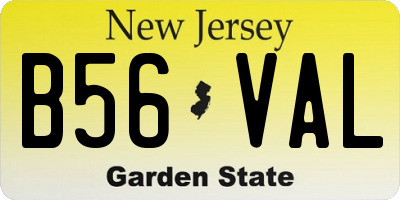 NJ license plate B56VAL