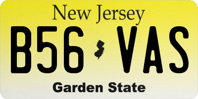 NJ license plate B56VAS