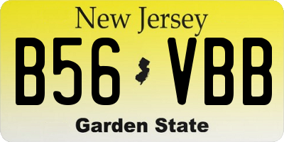 NJ license plate B56VBB