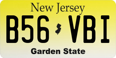 NJ license plate B56VBI