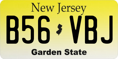NJ license plate B56VBJ