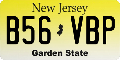NJ license plate B56VBP