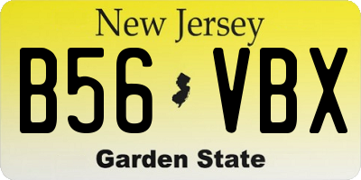 NJ license plate B56VBX