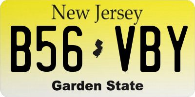 NJ license plate B56VBY
