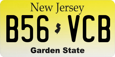 NJ license plate B56VCB
