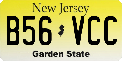 NJ license plate B56VCC