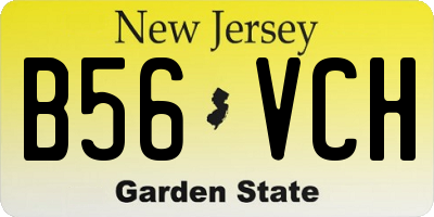 NJ license plate B56VCH