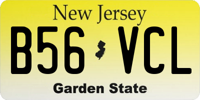 NJ license plate B56VCL