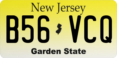NJ license plate B56VCQ