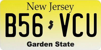NJ license plate B56VCU