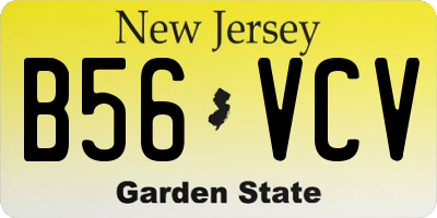 NJ license plate B56VCV