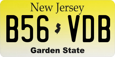 NJ license plate B56VDB