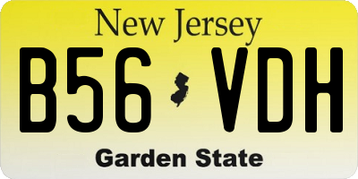 NJ license plate B56VDH