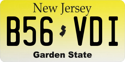 NJ license plate B56VDI