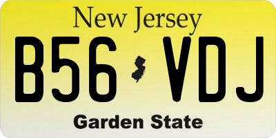 NJ license plate B56VDJ