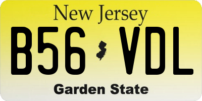 NJ license plate B56VDL