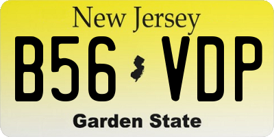 NJ license plate B56VDP