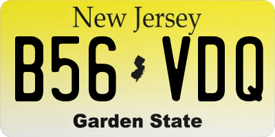 NJ license plate B56VDQ
