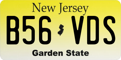 NJ license plate B56VDS