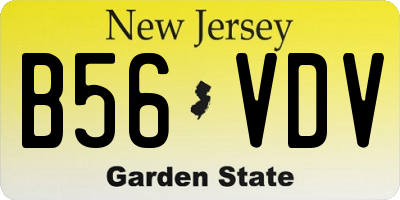 NJ license plate B56VDV