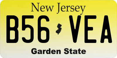 NJ license plate B56VEA