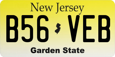 NJ license plate B56VEB