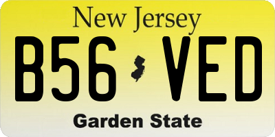NJ license plate B56VED