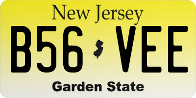 NJ license plate B56VEE