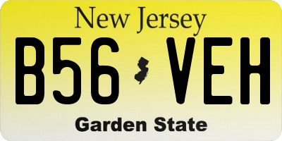 NJ license plate B56VEH