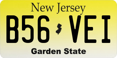 NJ license plate B56VEI