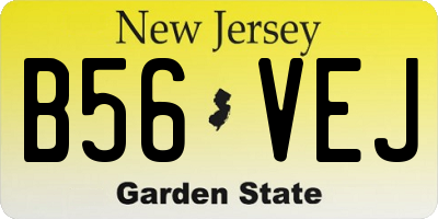 NJ license plate B56VEJ
