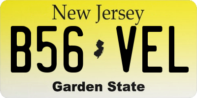 NJ license plate B56VEL