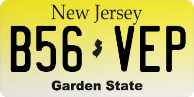 NJ license plate B56VEP