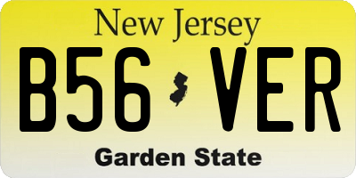 NJ license plate B56VER