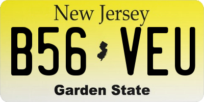 NJ license plate B56VEU