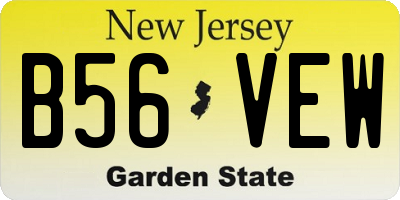 NJ license plate B56VEW