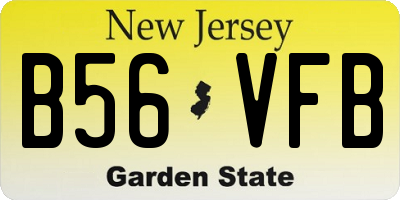 NJ license plate B56VFB