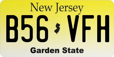 NJ license plate B56VFH