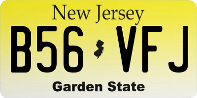 NJ license plate B56VFJ
