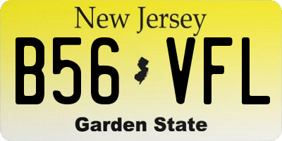 NJ license plate B56VFL