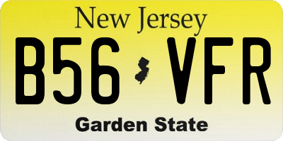 NJ license plate B56VFR